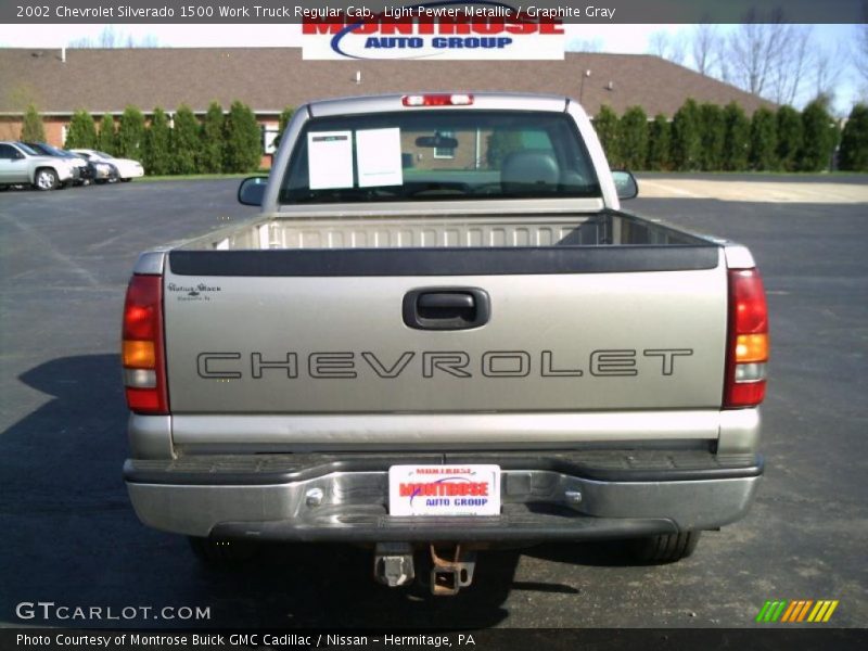 Light Pewter Metallic / Graphite Gray 2002 Chevrolet Silverado 1500 Work Truck Regular Cab
