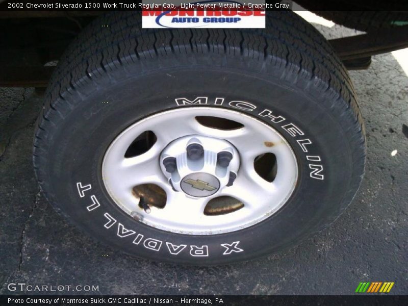 Light Pewter Metallic / Graphite Gray 2002 Chevrolet Silverado 1500 Work Truck Regular Cab