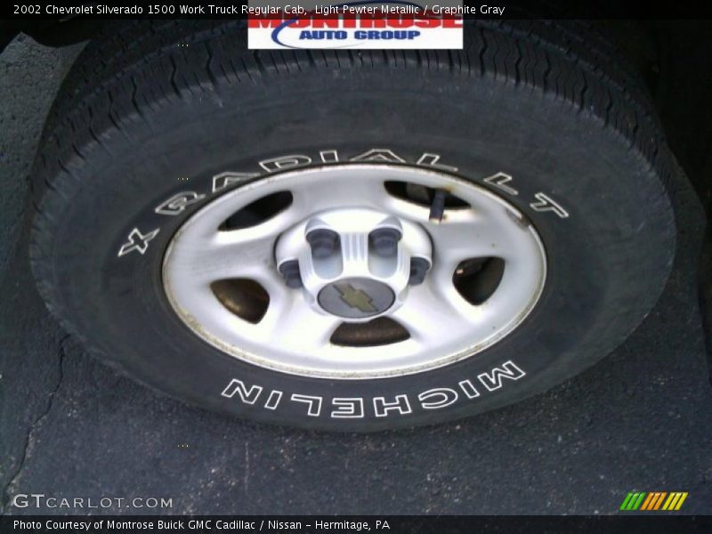 Light Pewter Metallic / Graphite Gray 2002 Chevrolet Silverado 1500 Work Truck Regular Cab