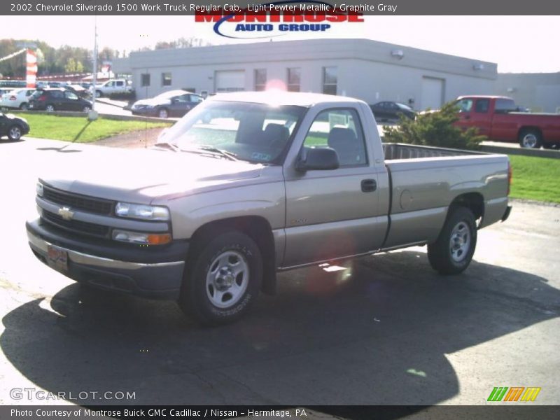 Light Pewter Metallic / Graphite Gray 2002 Chevrolet Silverado 1500 Work Truck Regular Cab