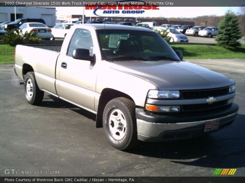 Light Pewter Metallic / Graphite Gray 2002 Chevrolet Silverado 1500 Work Truck Regular Cab
