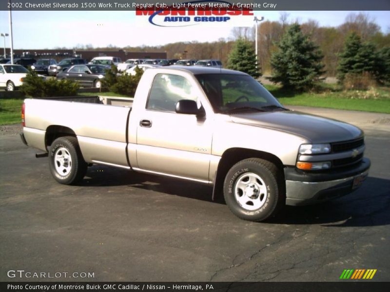 Light Pewter Metallic / Graphite Gray 2002 Chevrolet Silverado 1500 Work Truck Regular Cab