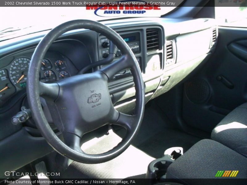 Light Pewter Metallic / Graphite Gray 2002 Chevrolet Silverado 1500 Work Truck Regular Cab