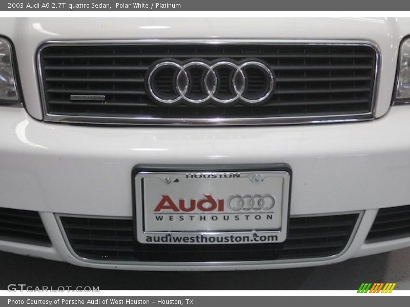Polar White / Platinum 2003 Audi A6 2.7T quattro Sedan