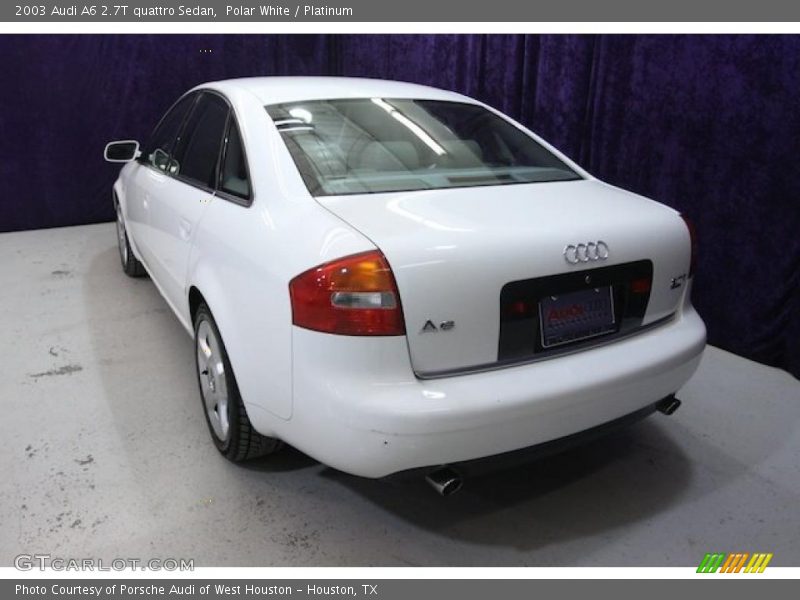 Polar White / Platinum 2003 Audi A6 2.7T quattro Sedan