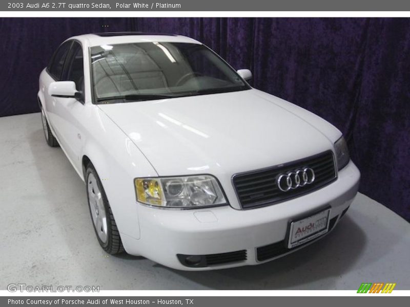 Polar White / Platinum 2003 Audi A6 2.7T quattro Sedan