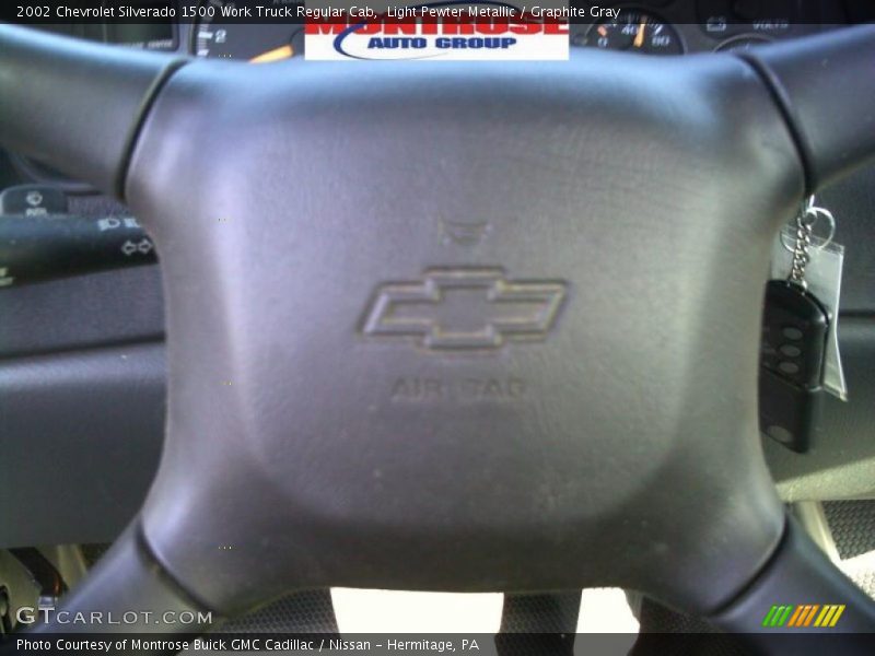 Light Pewter Metallic / Graphite Gray 2002 Chevrolet Silverado 1500 Work Truck Regular Cab
