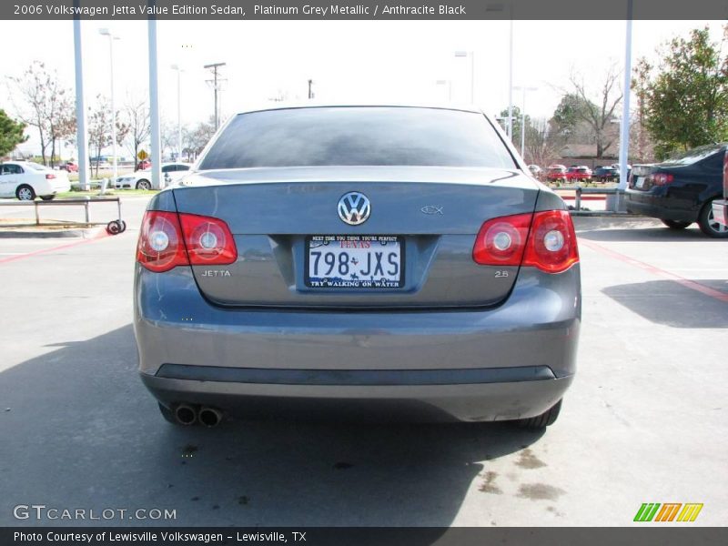 Platinum Grey Metallic / Anthracite Black 2006 Volkswagen Jetta Value Edition Sedan