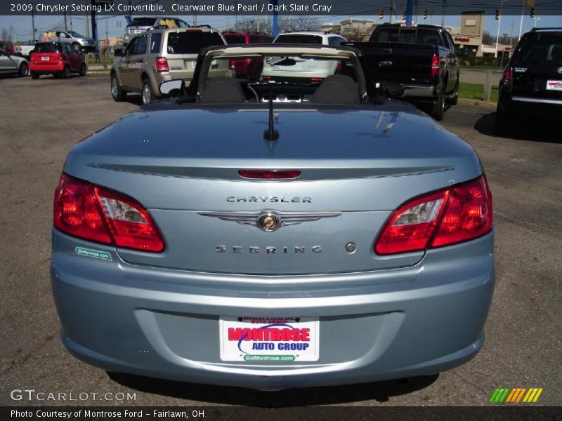 Clearwater Blue Pearl / Dark Slate Gray 2009 Chrysler Sebring LX Convertible