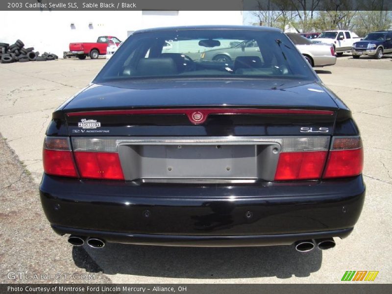 Sable Black / Black 2003 Cadillac Seville SLS