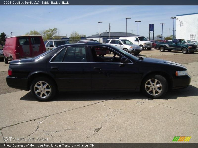 Sable Black / Black 2003 Cadillac Seville SLS
