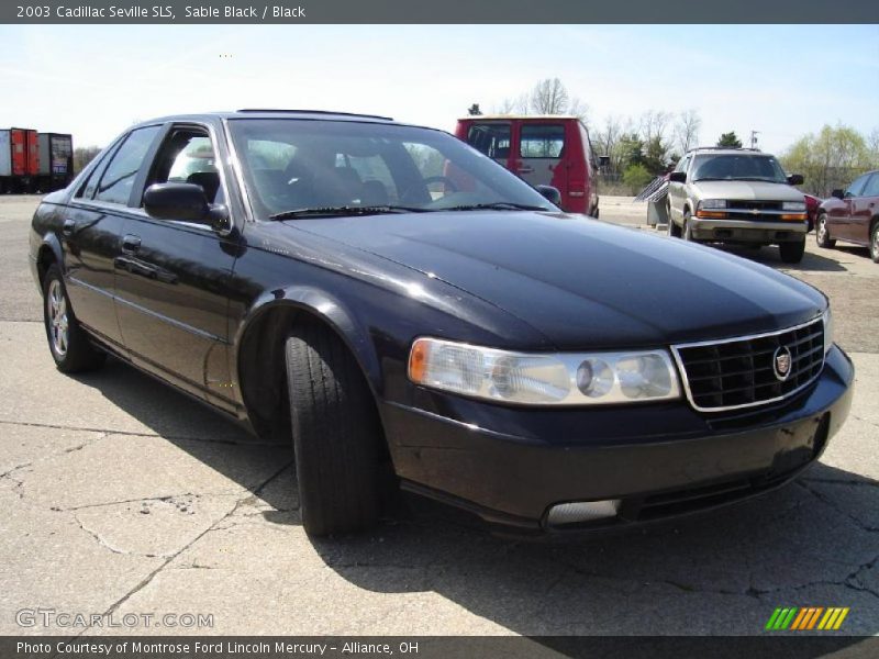 Sable Black / Black 2003 Cadillac Seville SLS