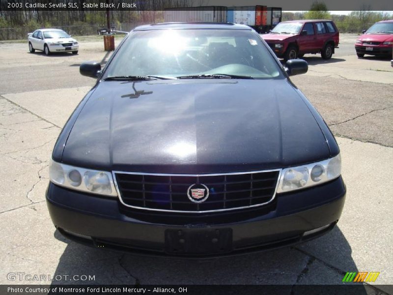 Sable Black / Black 2003 Cadillac Seville SLS