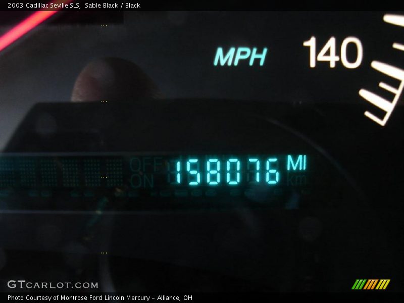 Sable Black / Black 2003 Cadillac Seville SLS