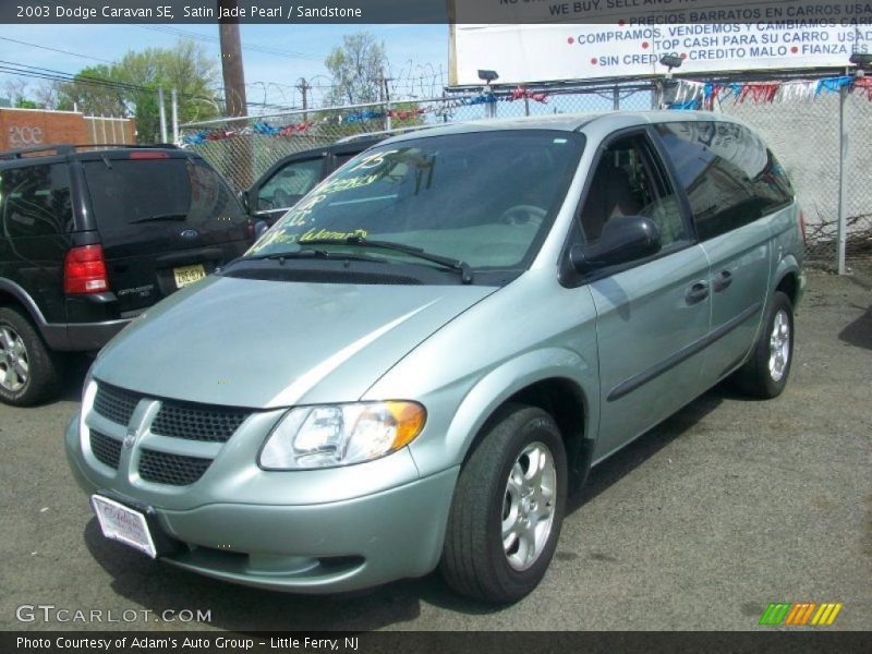 Satin Jade Pearl / Sandstone 2003 Dodge Caravan SE