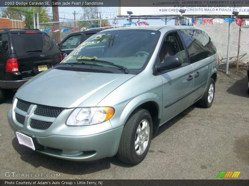 Satin Jade Pearl / Sandstone 2003 Dodge Caravan SE