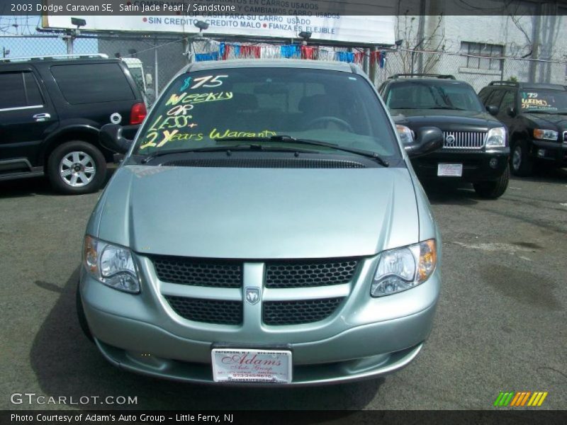 Satin Jade Pearl / Sandstone 2003 Dodge Caravan SE