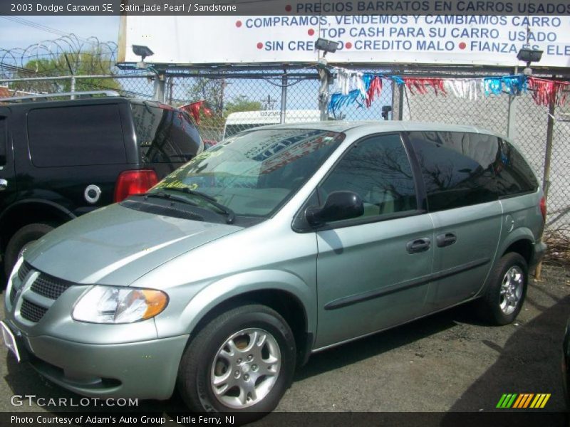 Satin Jade Pearl / Sandstone 2003 Dodge Caravan SE