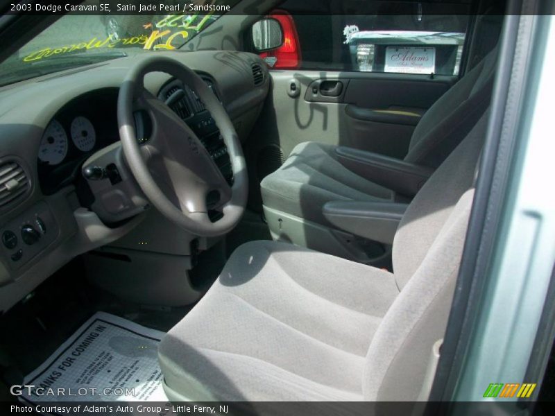 Satin Jade Pearl / Sandstone 2003 Dodge Caravan SE