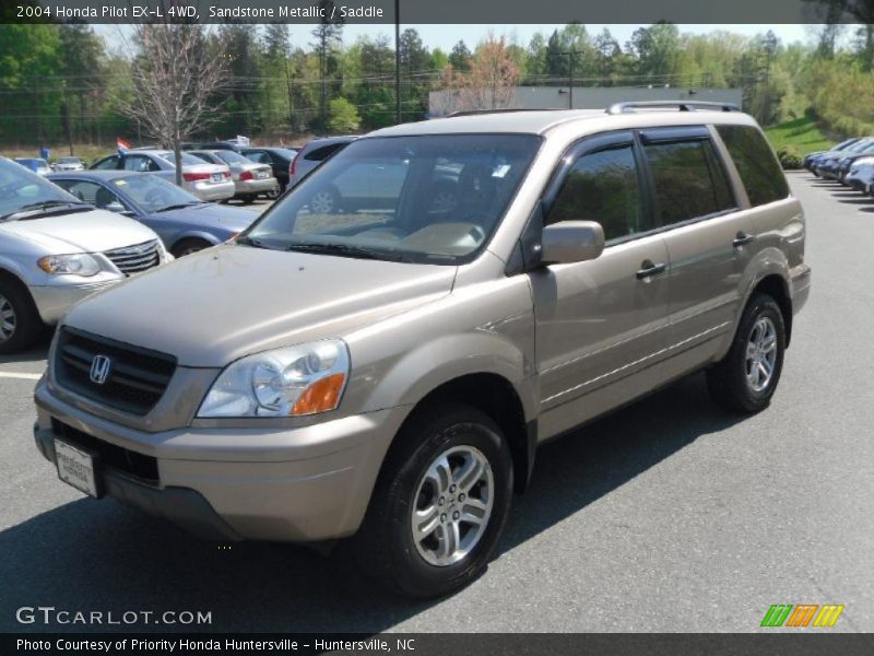 Sandstone Metallic / Saddle 2004 Honda Pilot EX-L 4WD