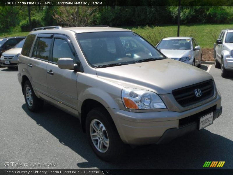 Sandstone Metallic / Saddle 2004 Honda Pilot EX-L 4WD