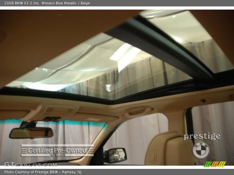 Monaco Blue Metallic / Beige 2008 BMW X3 3.0si