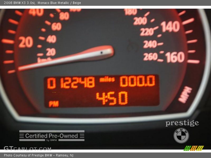 Monaco Blue Metallic / Beige 2008 BMW X3 3.0si