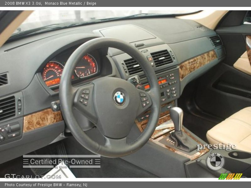 Monaco Blue Metallic / Beige 2008 BMW X3 3.0si