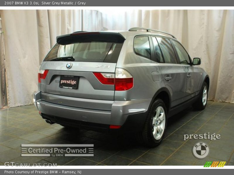 Silver Grey Metallic / Grey 2007 BMW X3 3.0si