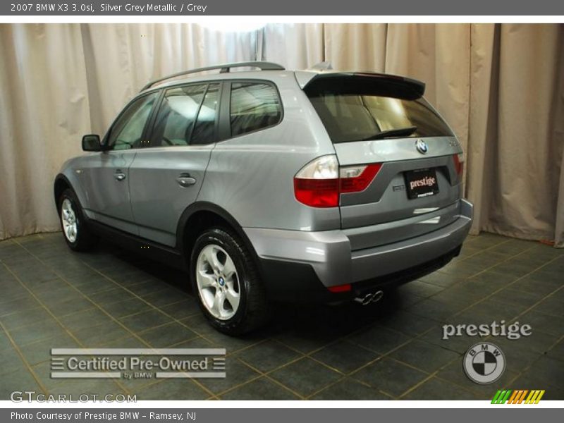 Silver Grey Metallic / Grey 2007 BMW X3 3.0si