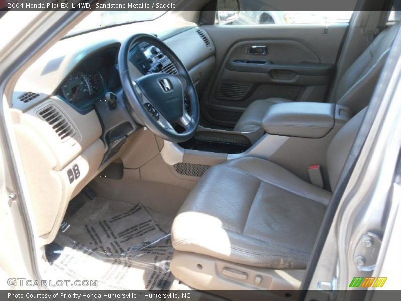 Sandstone Metallic / Saddle 2004 Honda Pilot EX-L 4WD