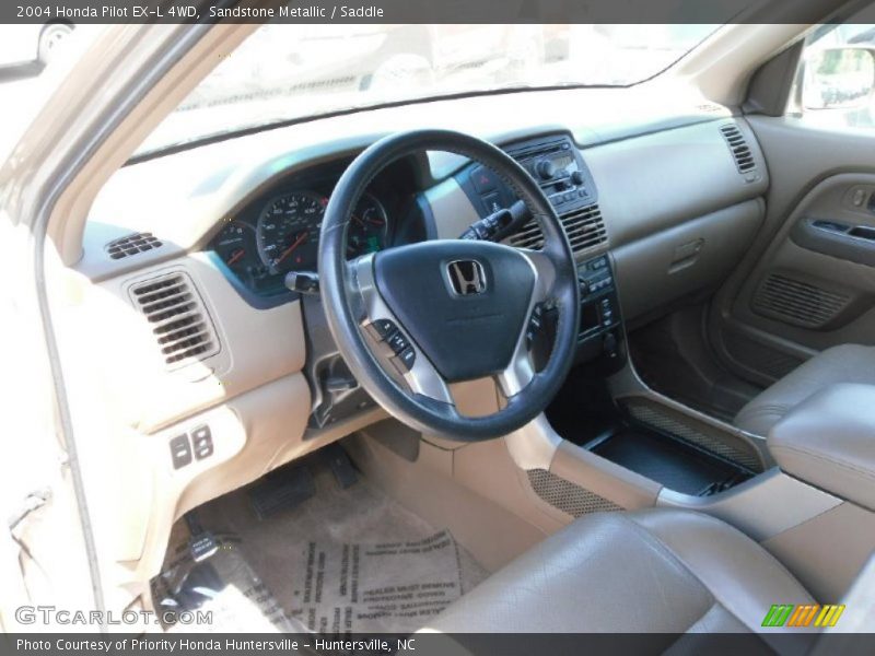 Sandstone Metallic / Saddle 2004 Honda Pilot EX-L 4WD