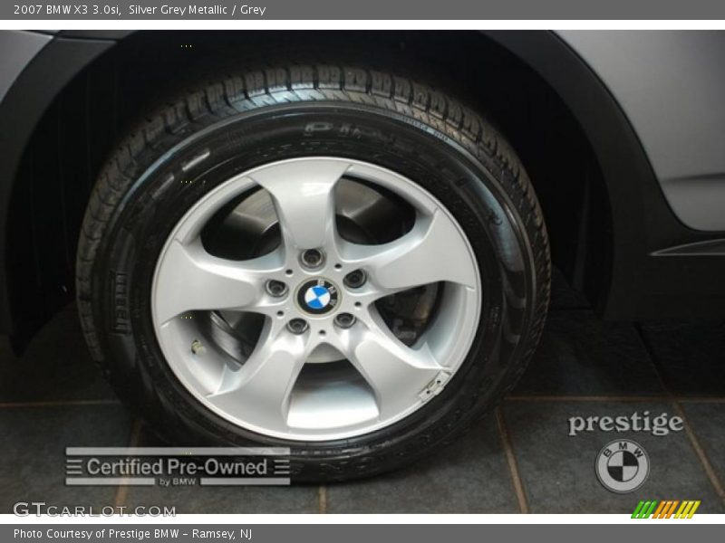 Silver Grey Metallic / Grey 2007 BMW X3 3.0si