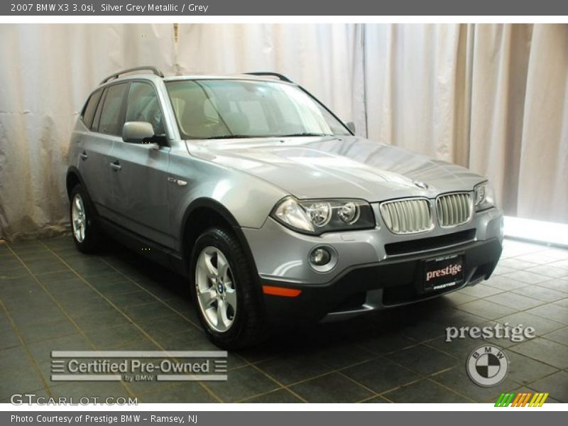 Silver Grey Metallic / Grey 2007 BMW X3 3.0si