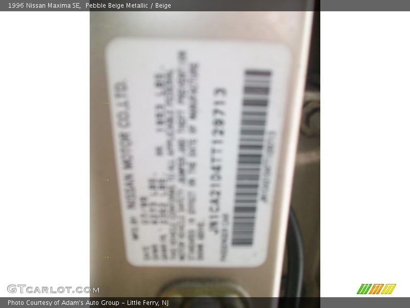 Pebble Beige Metallic / Beige 1996 Nissan Maxima SE