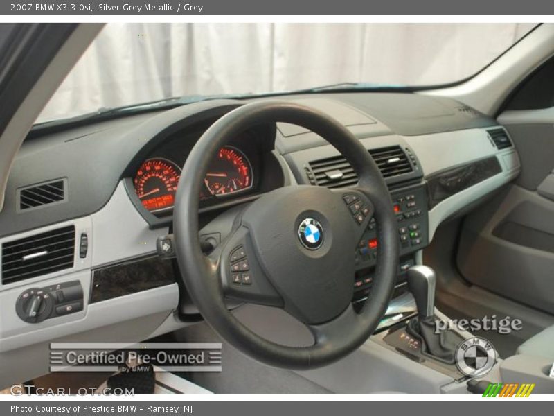 Silver Grey Metallic / Grey 2007 BMW X3 3.0si