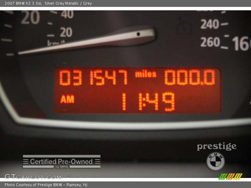 Silver Grey Metallic / Grey 2007 BMW X3 3.0si