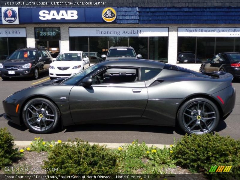 Carbon Gray / Charcoal Leather 2010 Lotus Evora Coupe