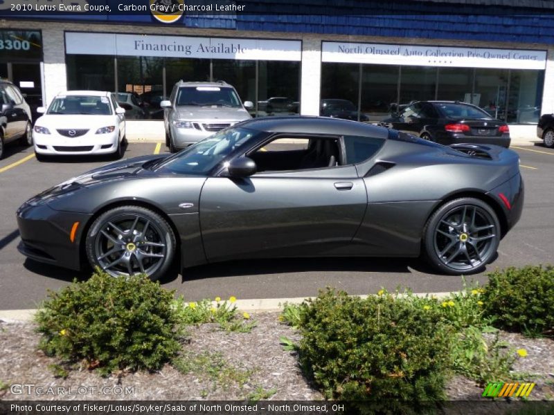 Carbon Gray / Charcoal Leather 2010 Lotus Evora Coupe