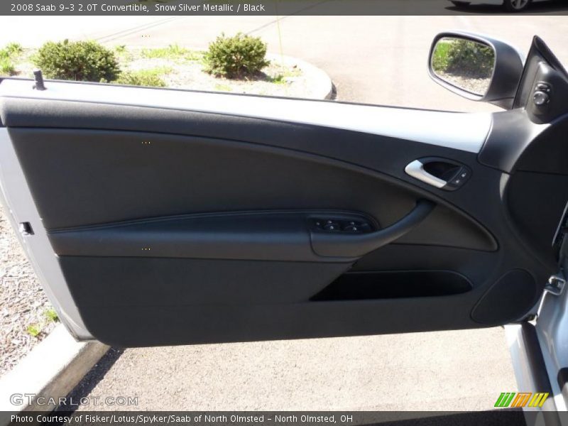 Snow Silver Metallic / Black 2008 Saab 9-3 2.0T Convertible