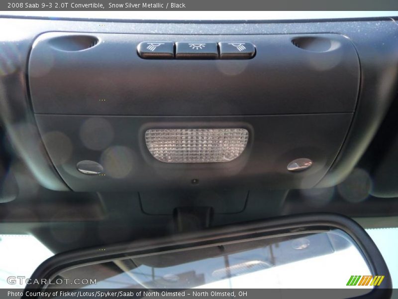 Snow Silver Metallic / Black 2008 Saab 9-3 2.0T Convertible