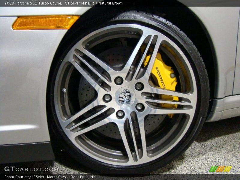 GT Silver Metallic / Natural Brown 2008 Porsche 911 Turbo Coupe