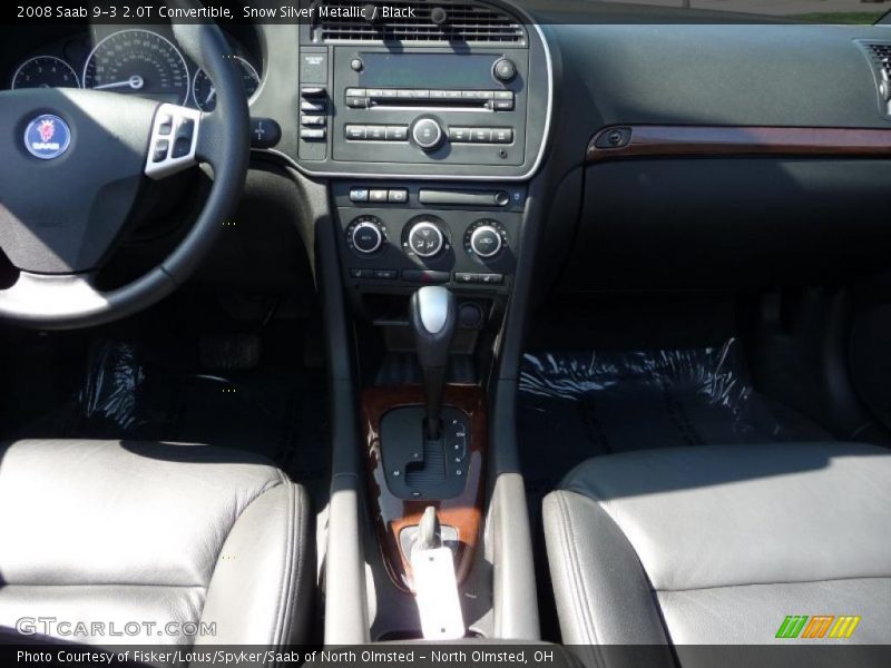Snow Silver Metallic / Black 2008 Saab 9-3 2.0T Convertible