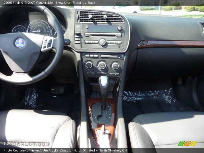 Snow Silver Metallic / Black 2008 Saab 9-3 2.0T Convertible