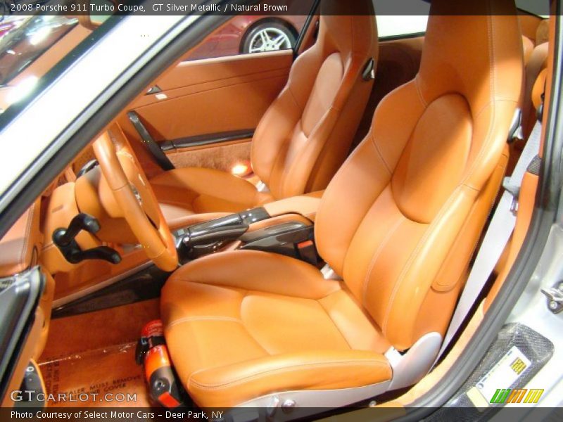 GT Silver Metallic / Natural Brown 2008 Porsche 911 Turbo Coupe