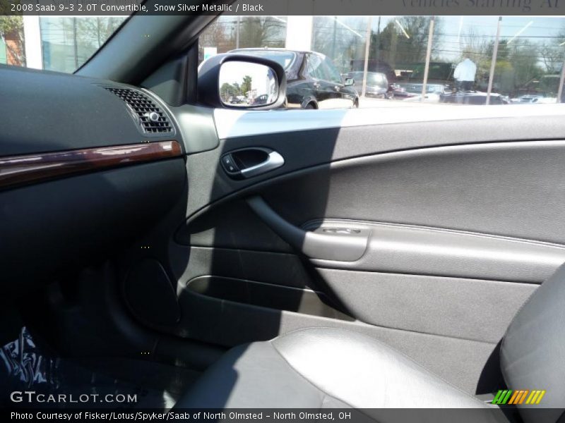 Snow Silver Metallic / Black 2008 Saab 9-3 2.0T Convertible