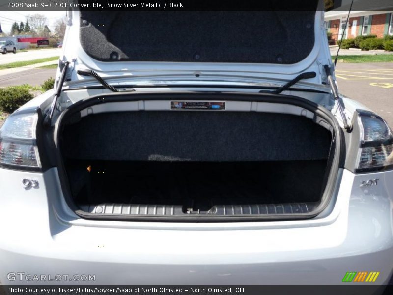 Snow Silver Metallic / Black 2008 Saab 9-3 2.0T Convertible