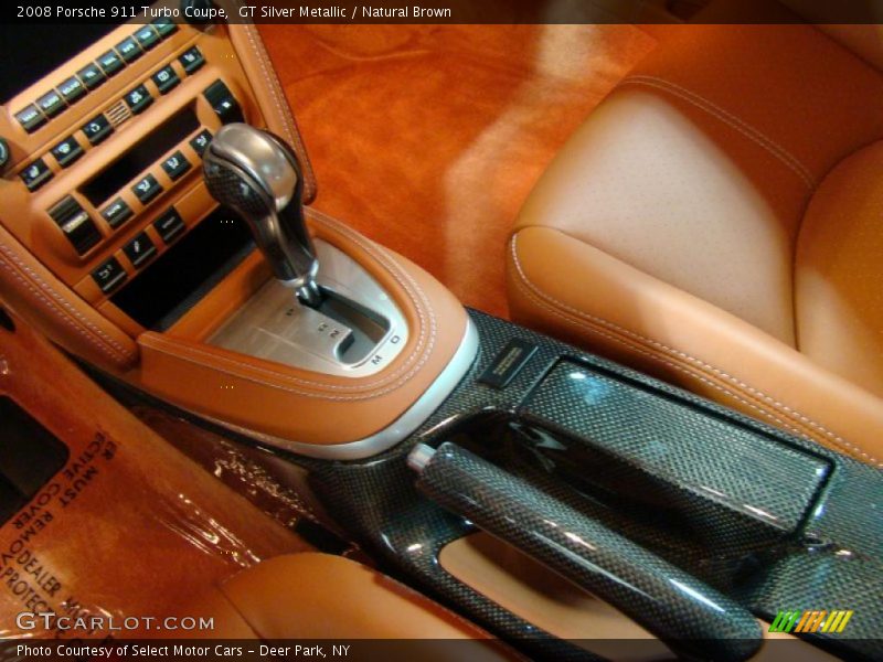 GT Silver Metallic / Natural Brown 2008 Porsche 911 Turbo Coupe