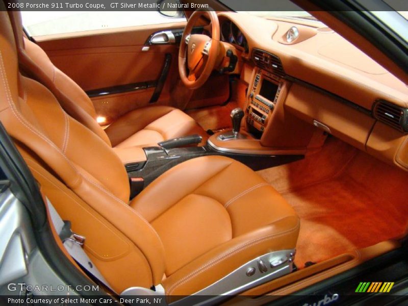 GT Silver Metallic / Natural Brown 2008 Porsche 911 Turbo Coupe