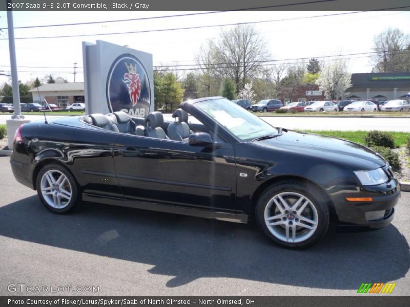 Black / Gray 2007 Saab 9-3 2.0T Convertible